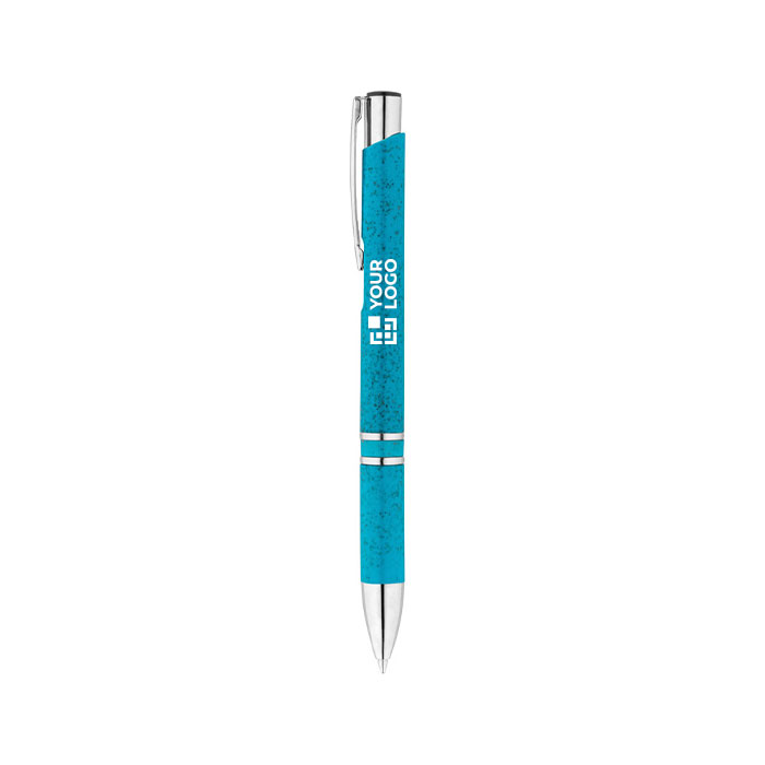 Kugelschreiber Aster Eco | Baue Tinte Ansicht mit Druckbereich