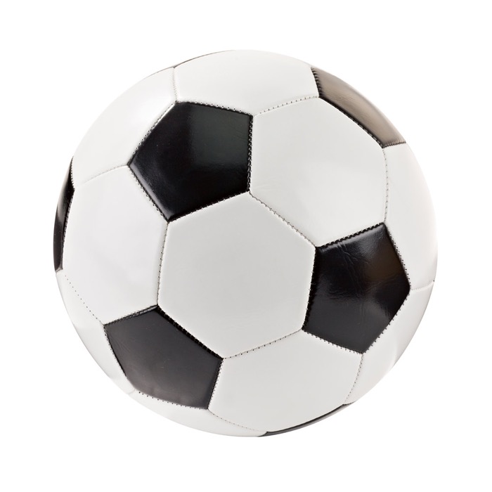 Fußball aus PVC als Werbeartikel mit Logo bedrucken lassen farbe schwarz