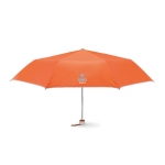 Faltbarer manueller Regenschirm mit silberfarbiger Innenseite, Ø 96 farbe orange Hauptansicht