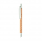 Kugelschreiber aus Kork & Straw Fibre | Blaue Tinte farbe hellgrün
