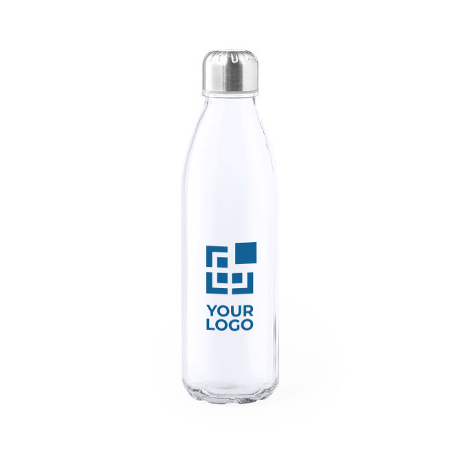 Farbige Glasflasche mit Stahldeckel, 650ml