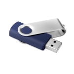 Drehbarer USB-Stick, in vielen Farben erhältlich, mit Metallclip farbe blau