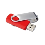 Drehbarer USB-Stick, in vielen Farben erhältlich, mit Metallclip farbe rot