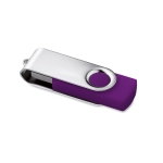 Drehbarer USB-Stick, in vielen Farben erhältlich, mit Metallclip farbe violett