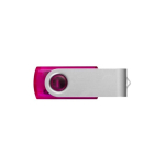 USB-Stick mit transparentem Gehäuse mit silberfarbenem Clip farbe rosa