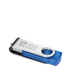 USB-Stick mit transparentem Gehäuse mit silberfarbenem Clip