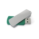 Drehbarer USB-Stick aus Aluminium mit großer Fläche für den Druck farbe grün