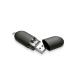 USB-Stick in Form einer matten Kunststoff-Kapsel als Werbemittel farbe schwarz