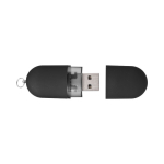 USB-Stick in Form einer matten Kunststoff-Kapsel als Werbemittel farbe schwarz