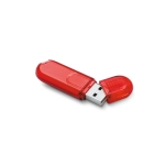 Günstiger USB-Stick aus transparentem Kunststoff als Werbemittel farbe rot