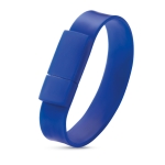 Bedrucktes USB-Armband aus Silikon als Werbegeschenk farbe blau