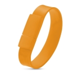 Bedrucktes USB-Armband aus Silikon als Werbegeschenk farbe orange