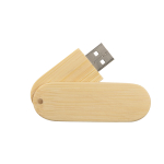 Holz-USB-Memorystick als Öko-Werbemittel mit Gravur oder Siebdruck farbe heller holzton