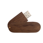 Holz-USB-Memorystick als Öko-Werbemittel mit Gravur oder Siebdruck farbe dunkler holzton