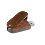 Holz-USB-Memorystick als Öko-Werbemittel mit Gravur oder Siebdruck farbe dunkler holzton