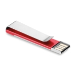 Praktischer USB-Stick mit bedruckbarem Metall-Clip günstig bestellen farbe rot