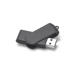 Drehbarer USB-Stick aus recyceltem Kunststoff für nachhaltiges Image farbe schwarz