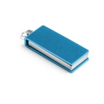 Kleiner drehbarer USB-Stick mit farbigem Metallgehäuse für Mitarbeiter farbe blau