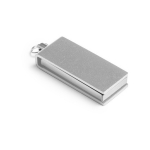 Kleiner drehbarer USB-Stick mit farbigem Metallgehäuse für Mitarbeiter farbe mattsilber