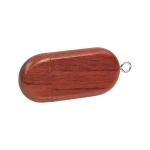 USB-Stick 3.0 aus Holz in ovaler Form mit Magnetverschluss bedrucken farbe mahagoni