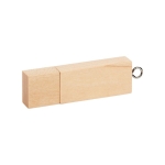 Gravierbarer USB-Stick 3.0 aus Holz und Deckel mit Magnetverschluss farbe heller holzton