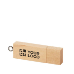 Gravierbarer USB-Stick 3.0 aus Holz und Deckel mit Magnetverschluss