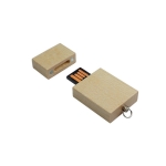 Kleiner USB-Stick aus Holz als hochwertiges Werbemittel farbe heller holzton