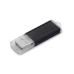 Günstiger USB-Stick aus Aluminium mit Kunststoffabdeckung farbe schwarz