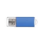 Günstiger USB-Stick aus Aluminium mit Kunststoffabdeckung farbe blau