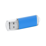 Günstiger USB-Stick aus Aluminium mit Kunststoffabdeckung farbe blau