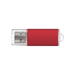 Günstiger USB-Stick aus Aluminium mit Kunststoffabdeckung farbe rot