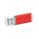 Günstiger USB-Stick aus Aluminium mit Kunststoffabdeckung farbe rot