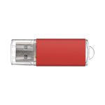 Günstiger USB-Stick aus Aluminium mit Kunststoffabdeckung farbe rot