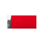 Minimalistischer USB-Stick aus Aluminium mit Magnetverschluss mit Logo farbe rot