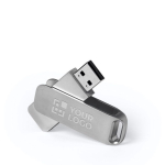 Bedruckbarer USB-Stick mit drehbarem Metallclip und Aufhangfunktion