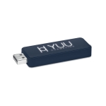 Moderner USB-Stick in 4 Farben mit beleuchtendem Logo farbe blau