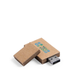 Minimalistischer USB-Stick aus reyceltem Karton für Messekunden