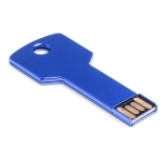 Bedruckter USB-Stick in Schlüsselform mit 3.0-Anschluss farbe blau