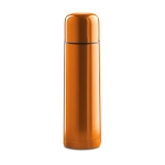 Thermosflasche aus Edelstahl mit Logo im Rundum-Druck, 500 ml farbe orange