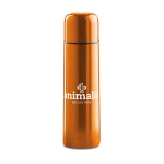 Thermosflasche aus Edelstahl mit Logo im Rundum-Druck, 500 ml farbe orange zweite Hauptansicht