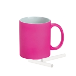 Kaffeetassen mit einen neo-matten Finish, beschriftbar mit Kreide farbe pink vierte Ansicht