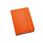 Taschennotizbuch mit Haftnotizzetteln als Werbegeschenk für Firmen farbe orange