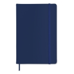 A5-Notizbuch im Soft-PU-Einband und Blankoseiten mit Logo bedrucken farbe blau