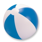 Strandball zum Aufblasen mit farbigen Streifen mit Logo bedrucken farbe blau