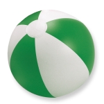 Strandball zum Aufblasen mit farbigen Streifen mit Logo bedrucken farbe grün