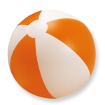 Strandball zum Aufblasen mit farbigen Streifen mit Logo bedrucken farbe orange