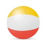 Strandball zum Aufblasen mit farbigen Streifen mit Logo bedrucken farbe mehrfarbig zweite Ansicht