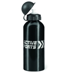 Aluminium Sportflasche für Outdoor-Aktivitäten, 600 ml farbe schwarz Hauptansicht