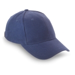 Cap mit 6 Paneele aus gebürsteter Baumwolle als Merchandising farbe blau