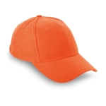 Cap mit 6 Paneele aus gebürsteter Baumwolle als Merchandising farbe orange